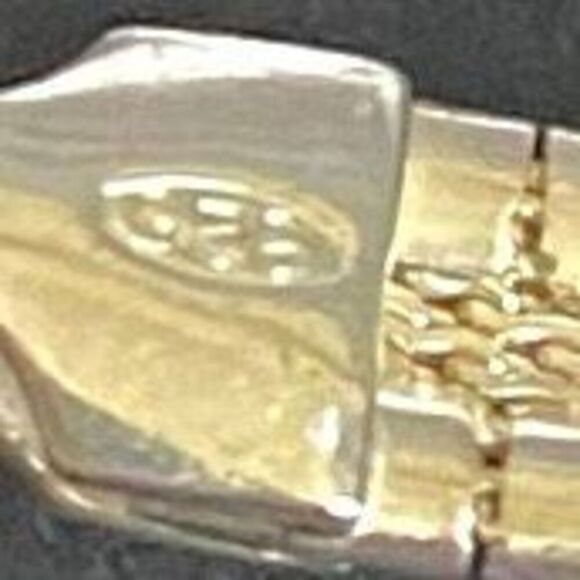 AOQ Sterling Herringbone Choker & Moonstone Pendant - Picture 7 of 8